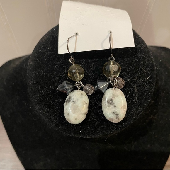 Real Stone Dangle Earrings - Picture 1 of 3